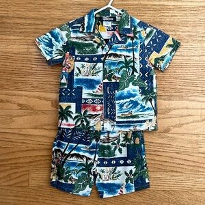 Keiki Reyn Spooner Christmas Aloha Shirt / Shorts set